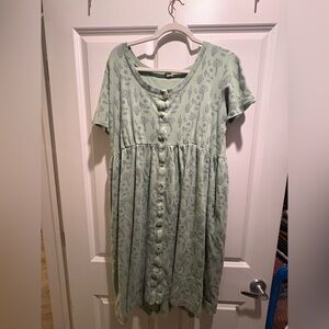 Kate Quinn Sage Green Floral Midi Dress